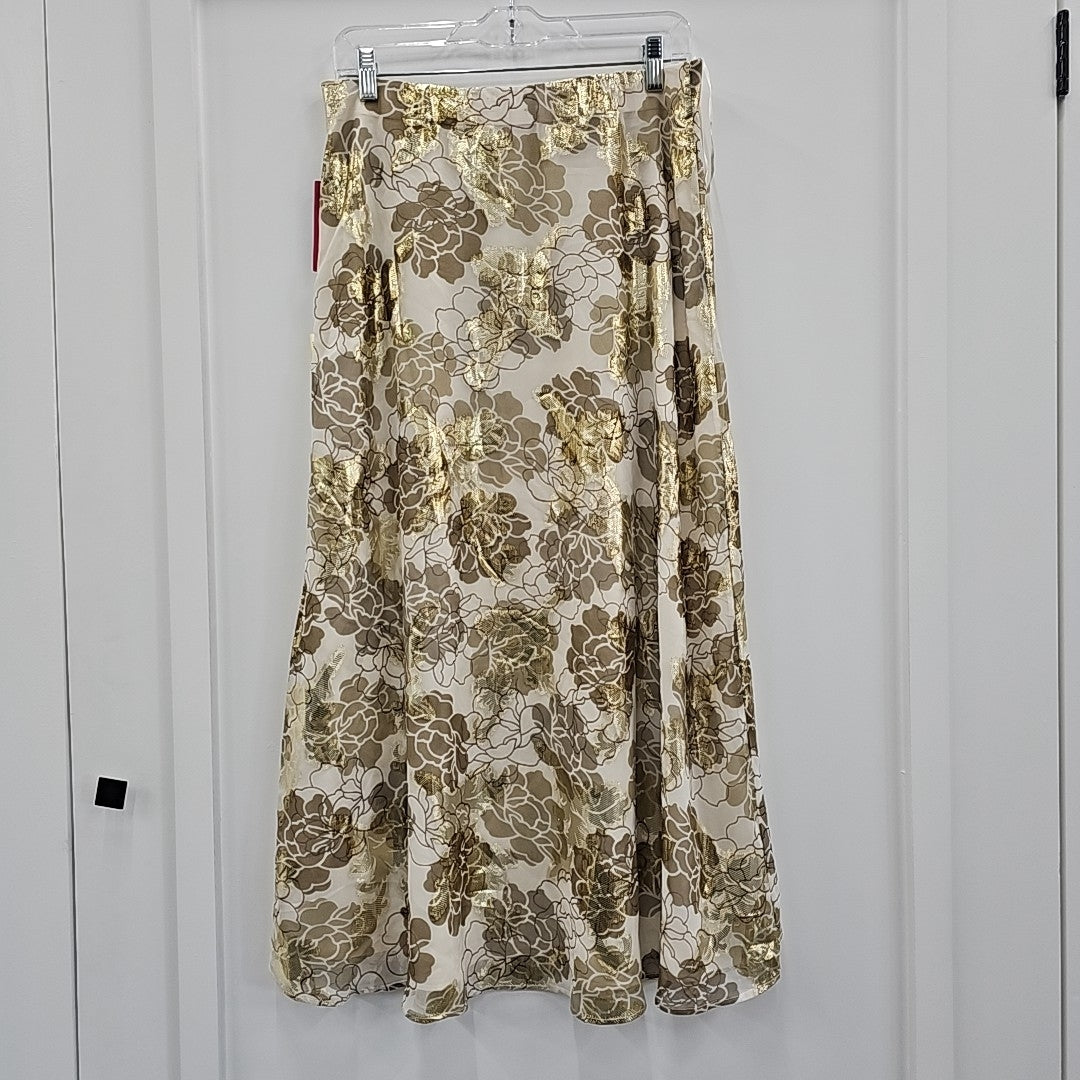 Vince Camuto Size M white/gold Skirt
