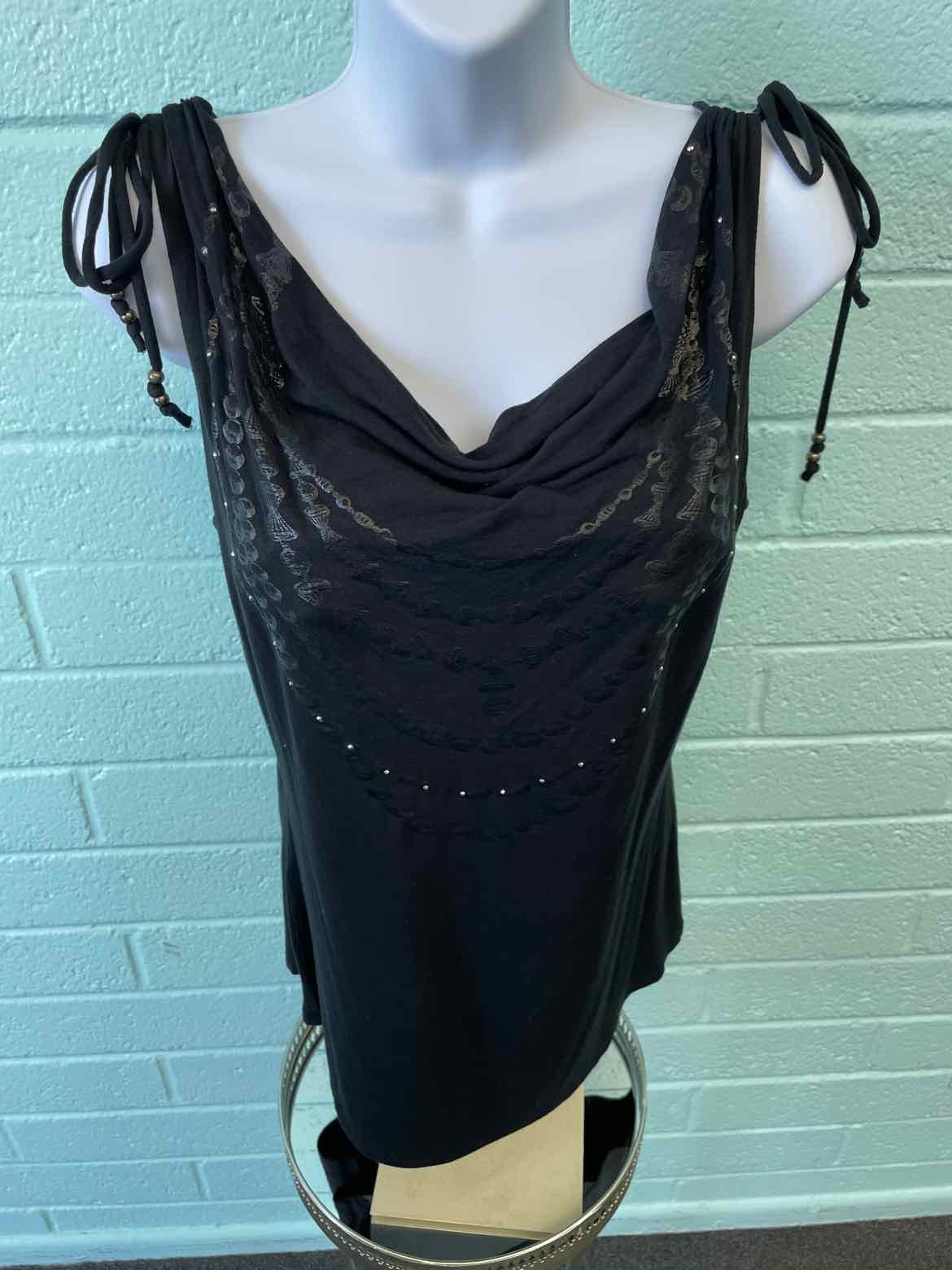 Express Size M Black Tank
