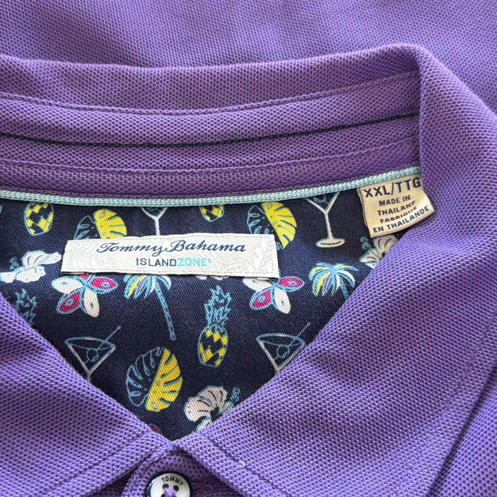 Tommy Bahama Size XXL Purple Preloved MENS Polo