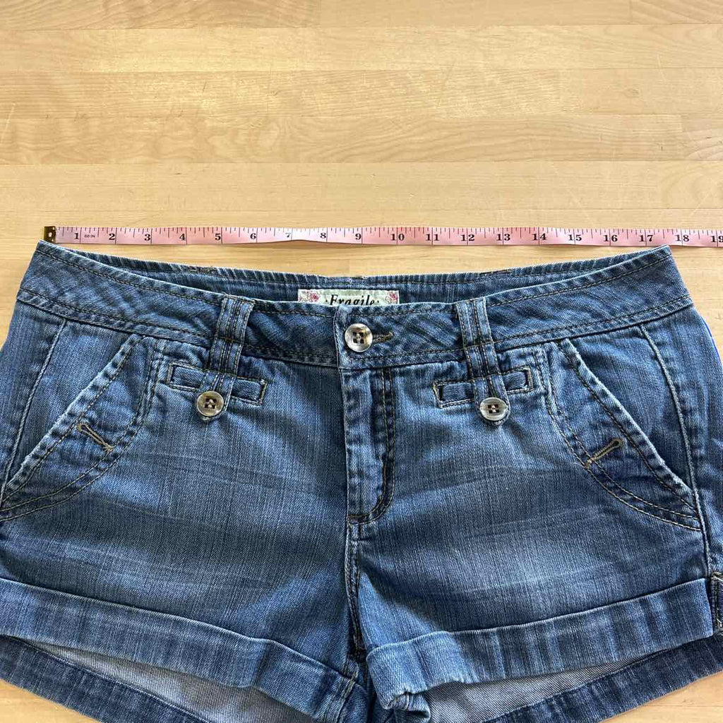 Fragile Women Size 13 Blue Denim Preloved Shorts