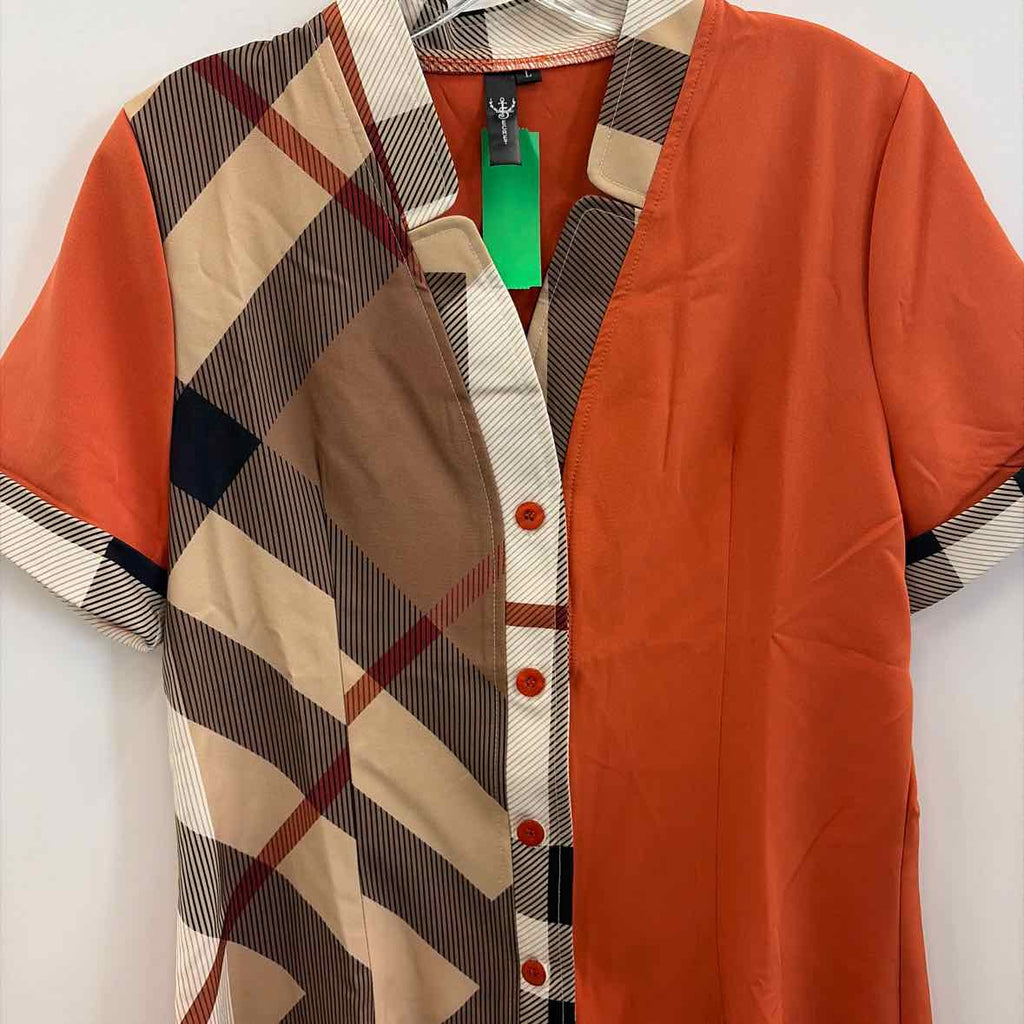 Secret Society Size L Orange Preloved Dress
