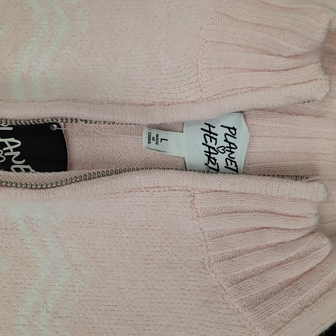 Planet Heart Size L Pink New Sweater