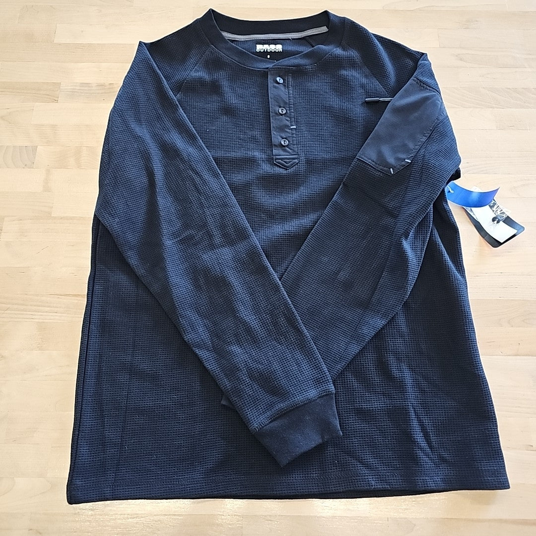 Bass Outdoor Size S Black MENS Long Sleeve Shirt