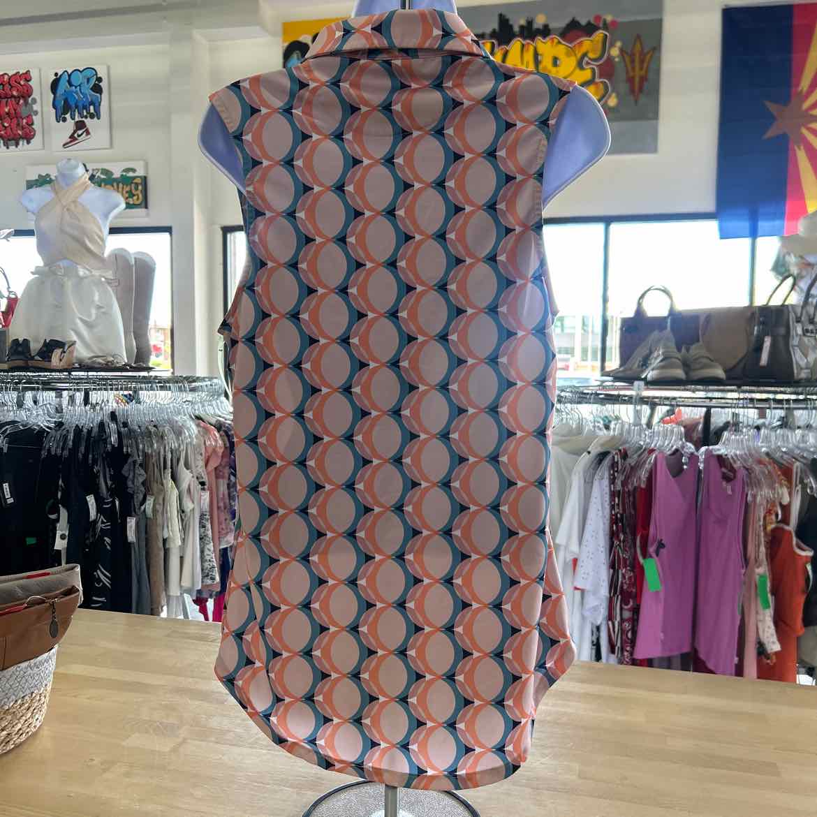 Bad Birdie Size L Orange Preloved Tank