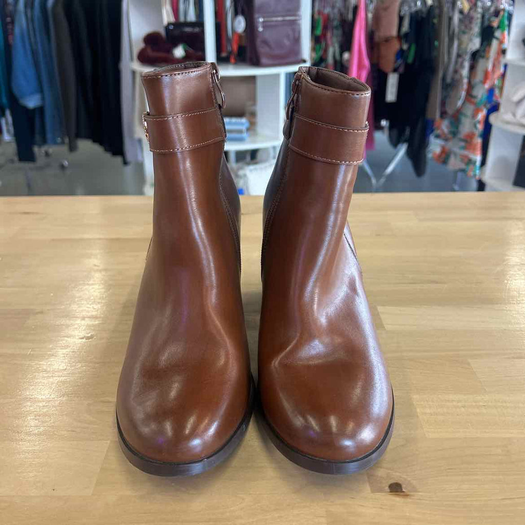 MarinaSeval Size 7.5 (38) Brown Leather Preloved Bootie