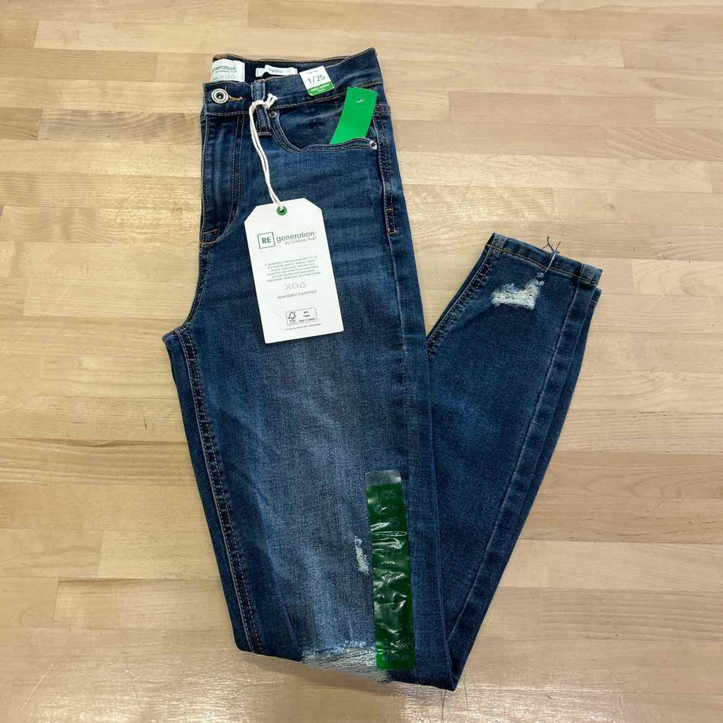 Celebrity Pink Juniors' High Rise Distressed Skinny Ankle Jeans - Time Travel