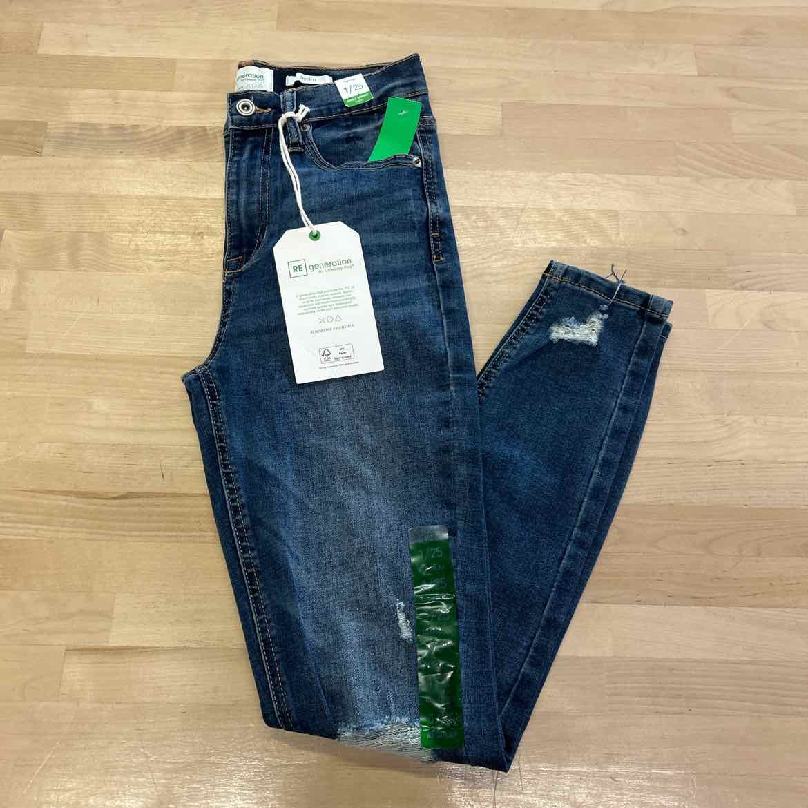 Celebrity Pink Juniors' High Rise Distressed Skinny Ankle Jeans - Time Travel
