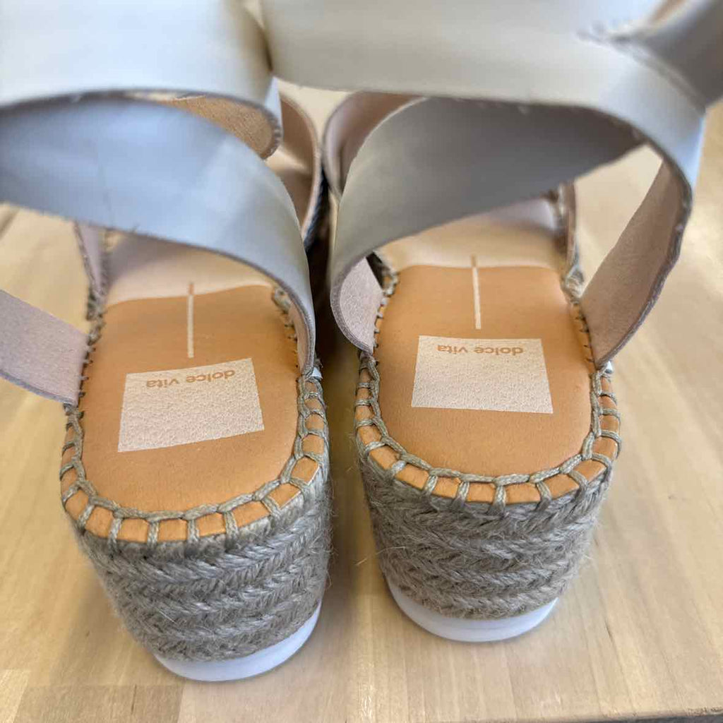 Dolce Vita Shoe Size 9.5 Black & Cream Snake Print Espadrille Sandals