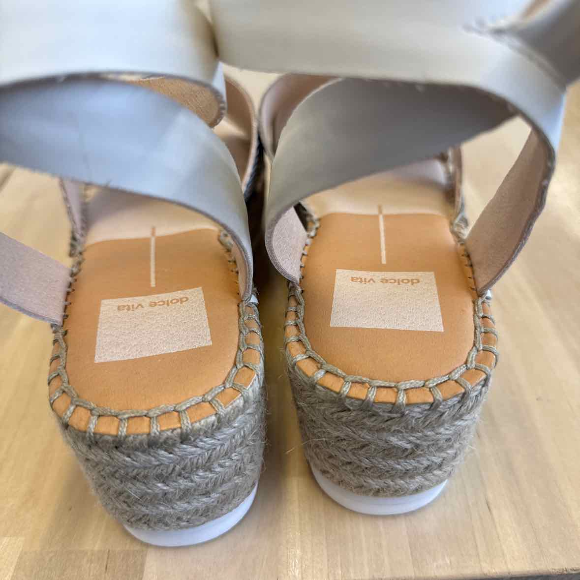 Dolce Vita Shoe Size 9.5 Black & Cream Snake Print Espadrille Sandals