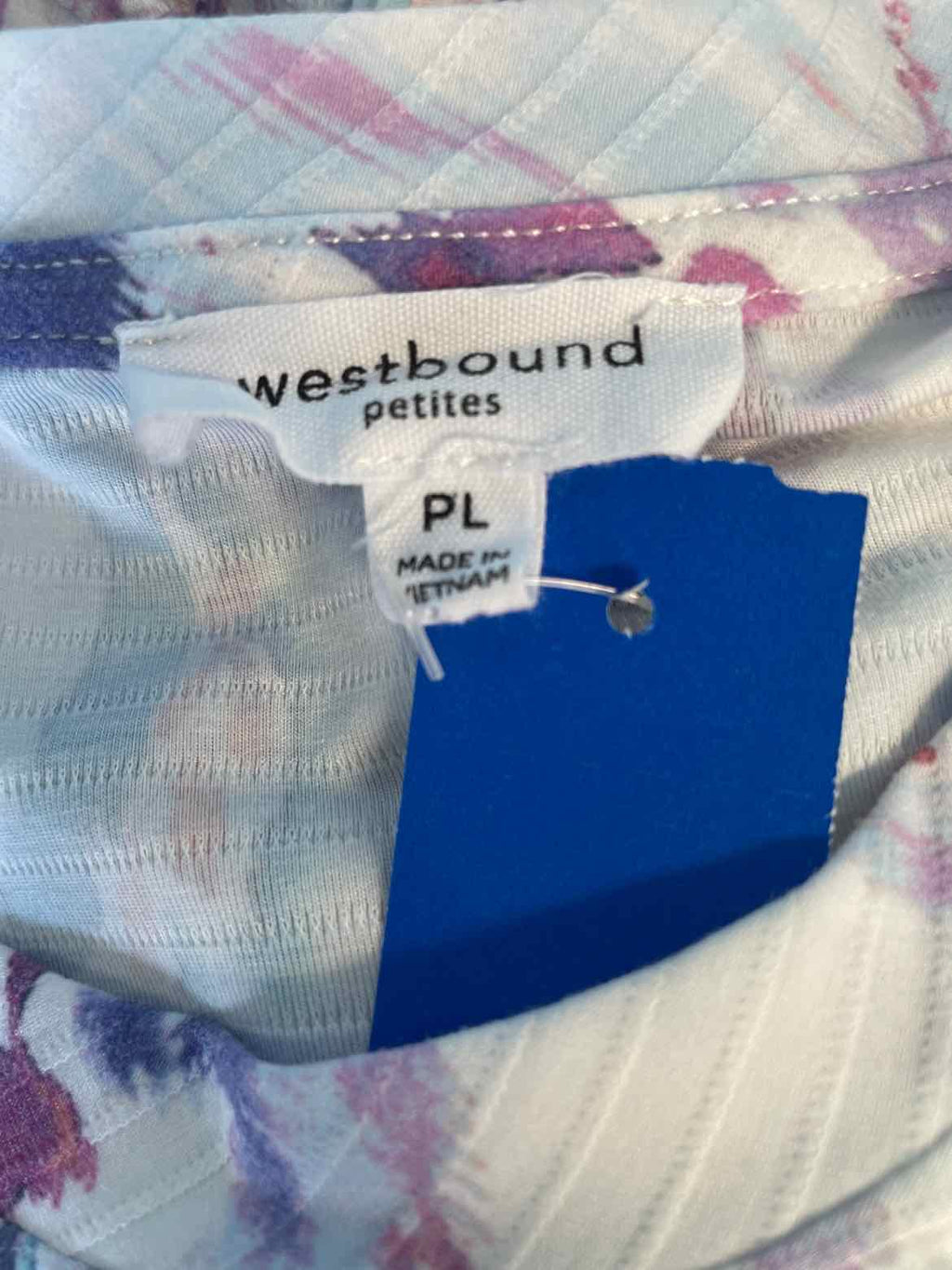Westbound Size PL Purple/Teal Knit Top