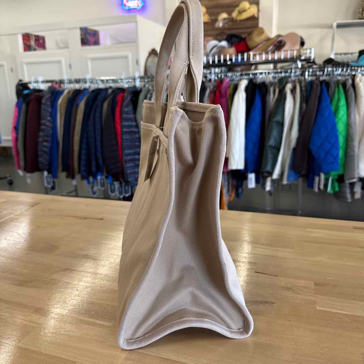Coach Beige Tote Canvas Handbag