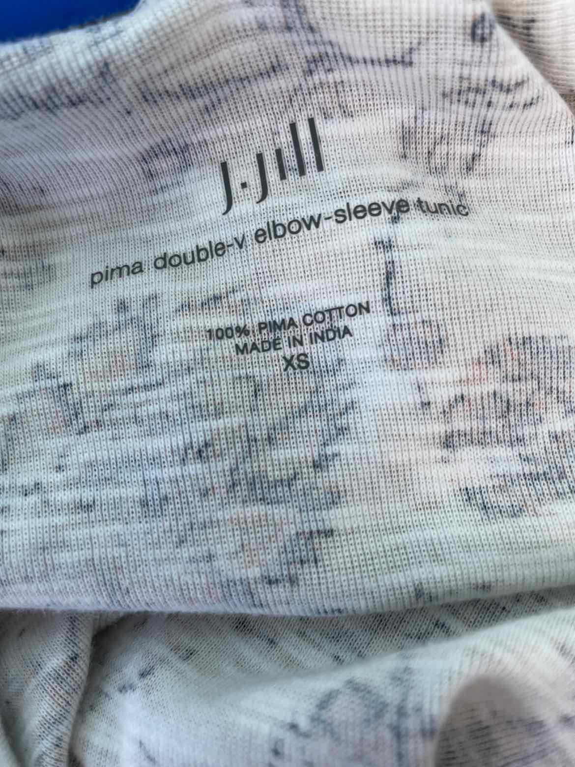 J Jill Size XS Beige Print Shirt