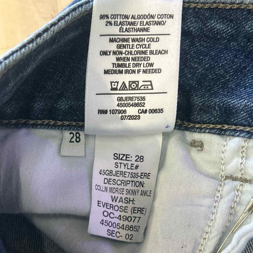 Hudson Size 28 Blue Denim Preloved Jeans