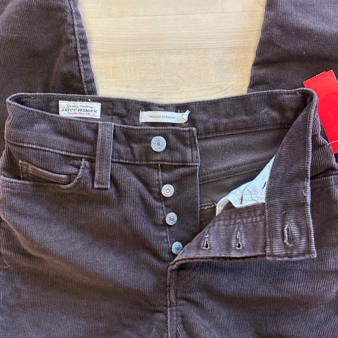 Levi's Size 24 Brown Corduroy Pants