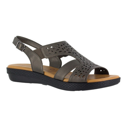 Easy Street Shoe Size 9.5 Pewter Bolt Sandals NWT