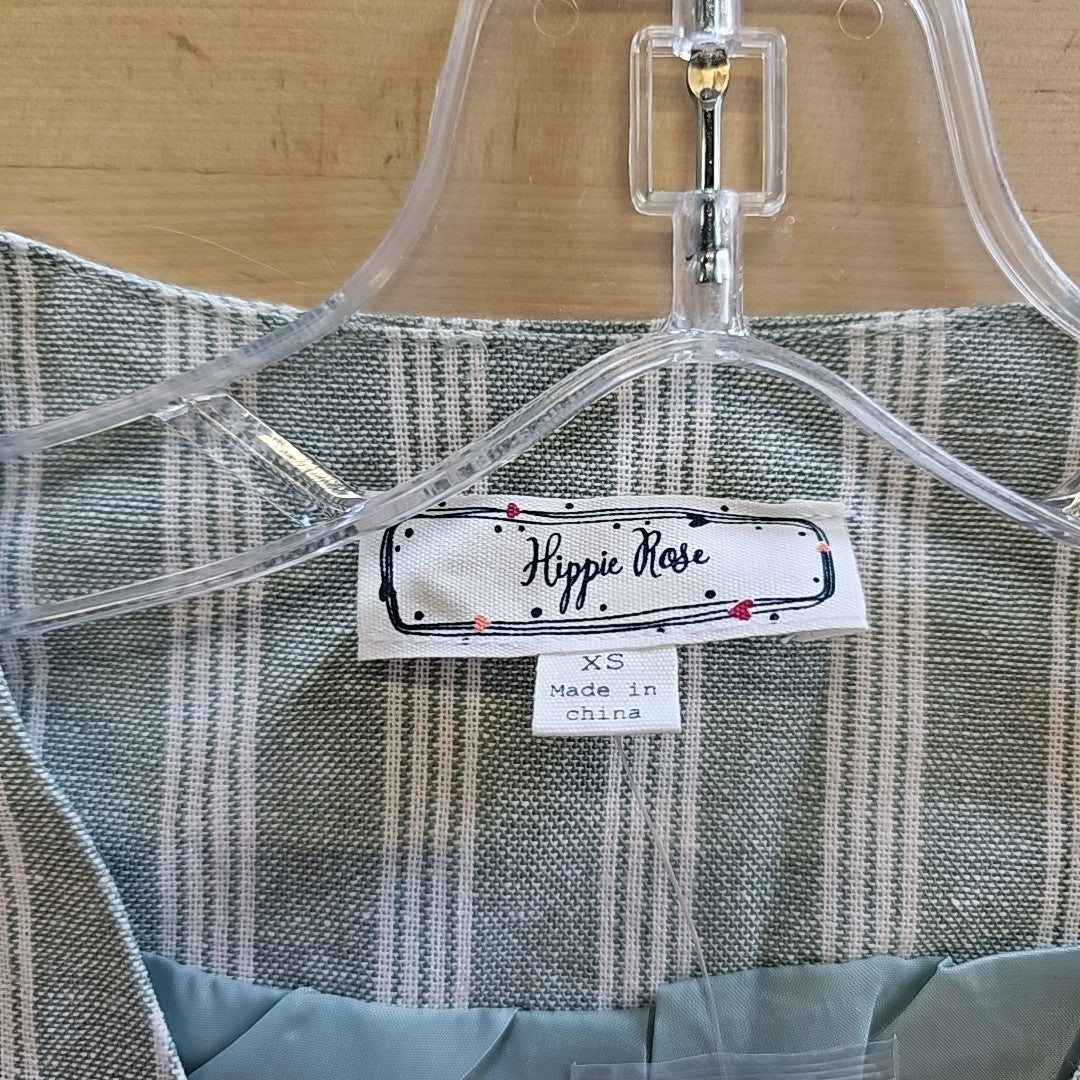 Hippie Rose Juniors' Sleeveless Linen Vest - Oregano Stripe