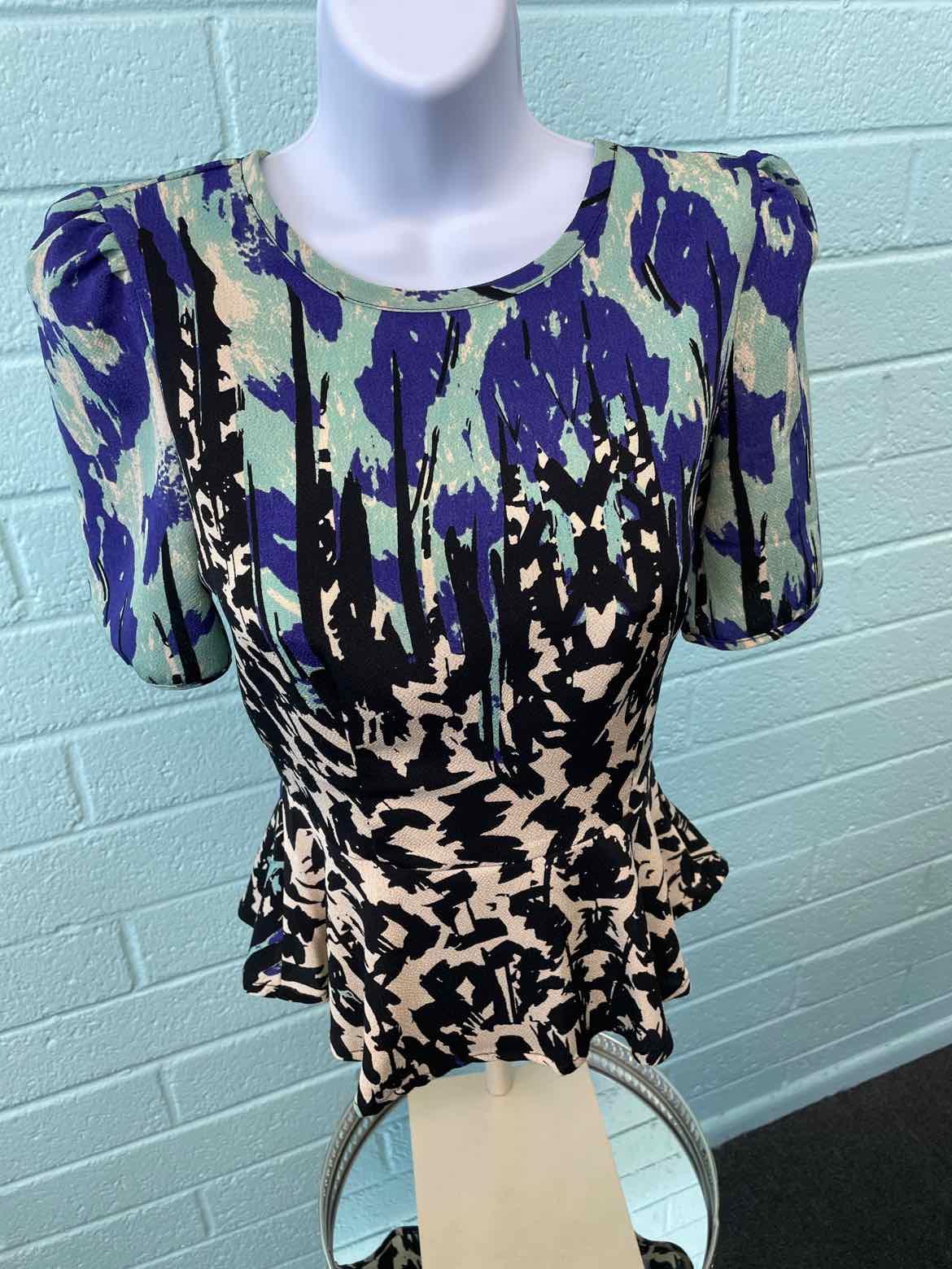 Petticot Alley Size XS Multi-Bright Blouse