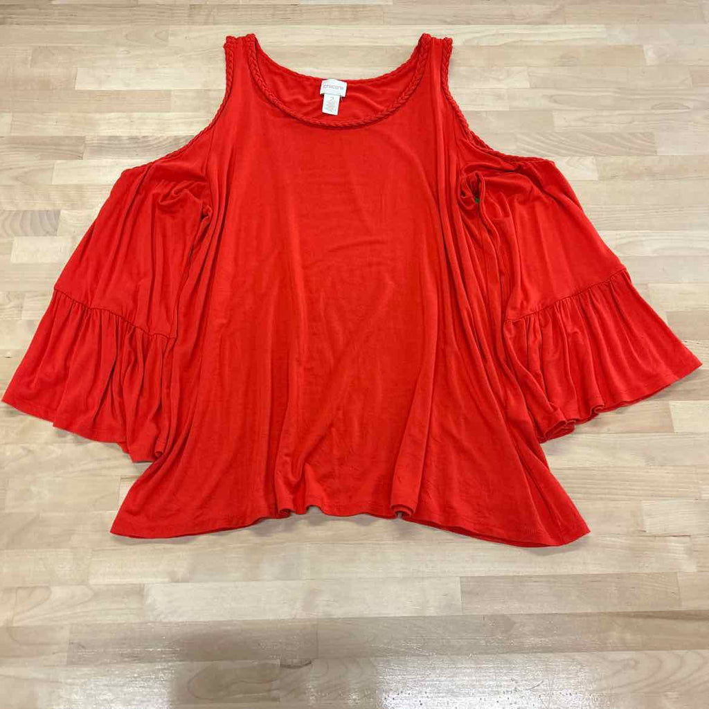 Chico's Size 2 Orange Blouse