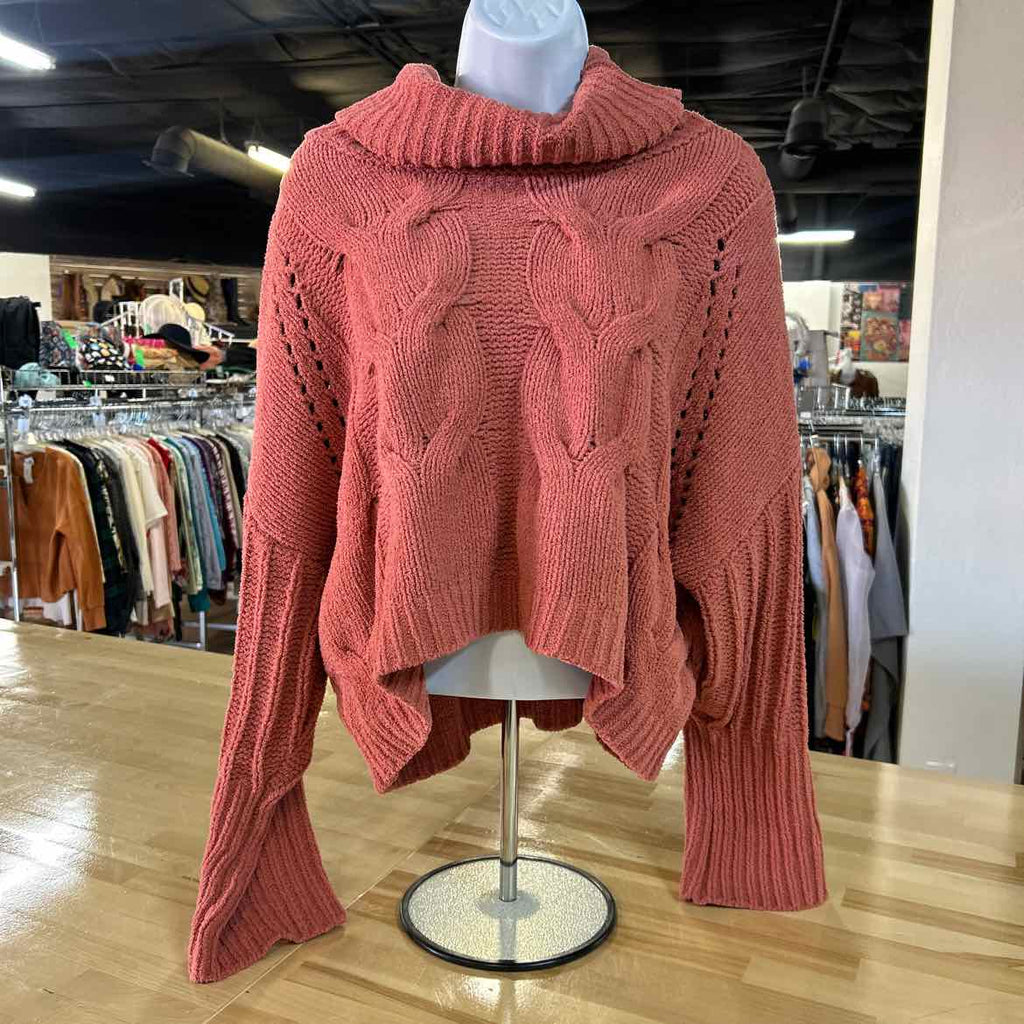 Moon & Madison Size L Coral Knit Preloved Sweater