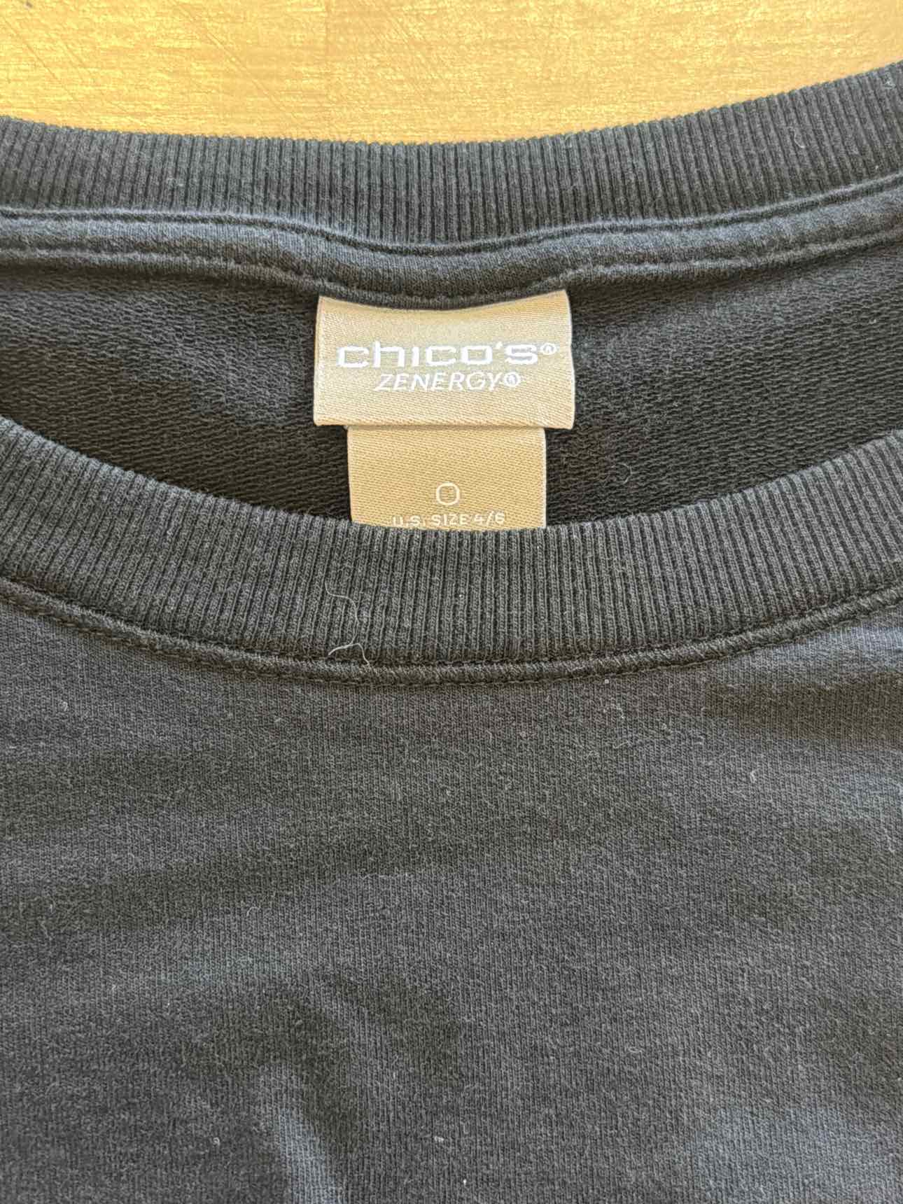 Chico's Size 0 Black Longsleeve