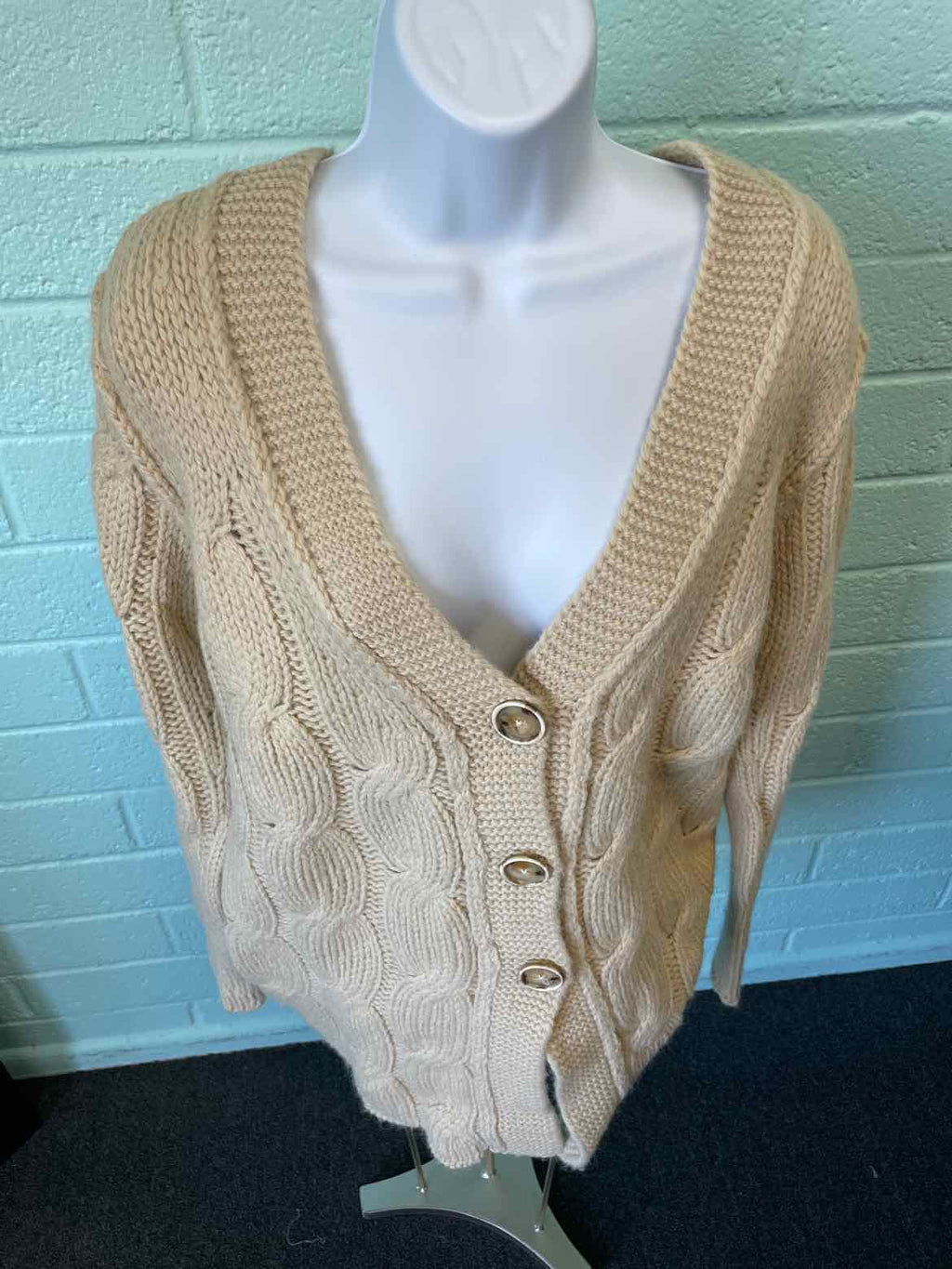 Banana Republic Size M Natural Alpaca Blend Cardigan Sweater