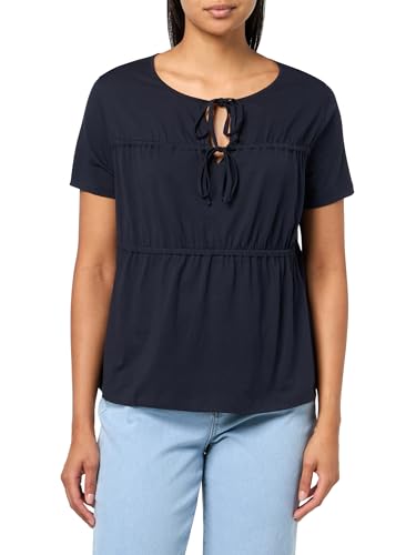 Nautica Women's Jeans Short Sleeve Tie Front Knit Top