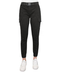 Crave Fame Juniors' High-Rise Belted Cargo Pants - Black