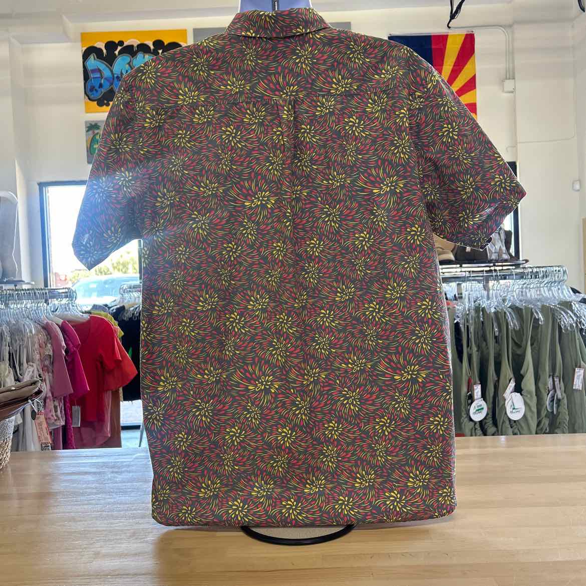Rip Curl Size XXL Grey Preloved MENS Button Down Shirt