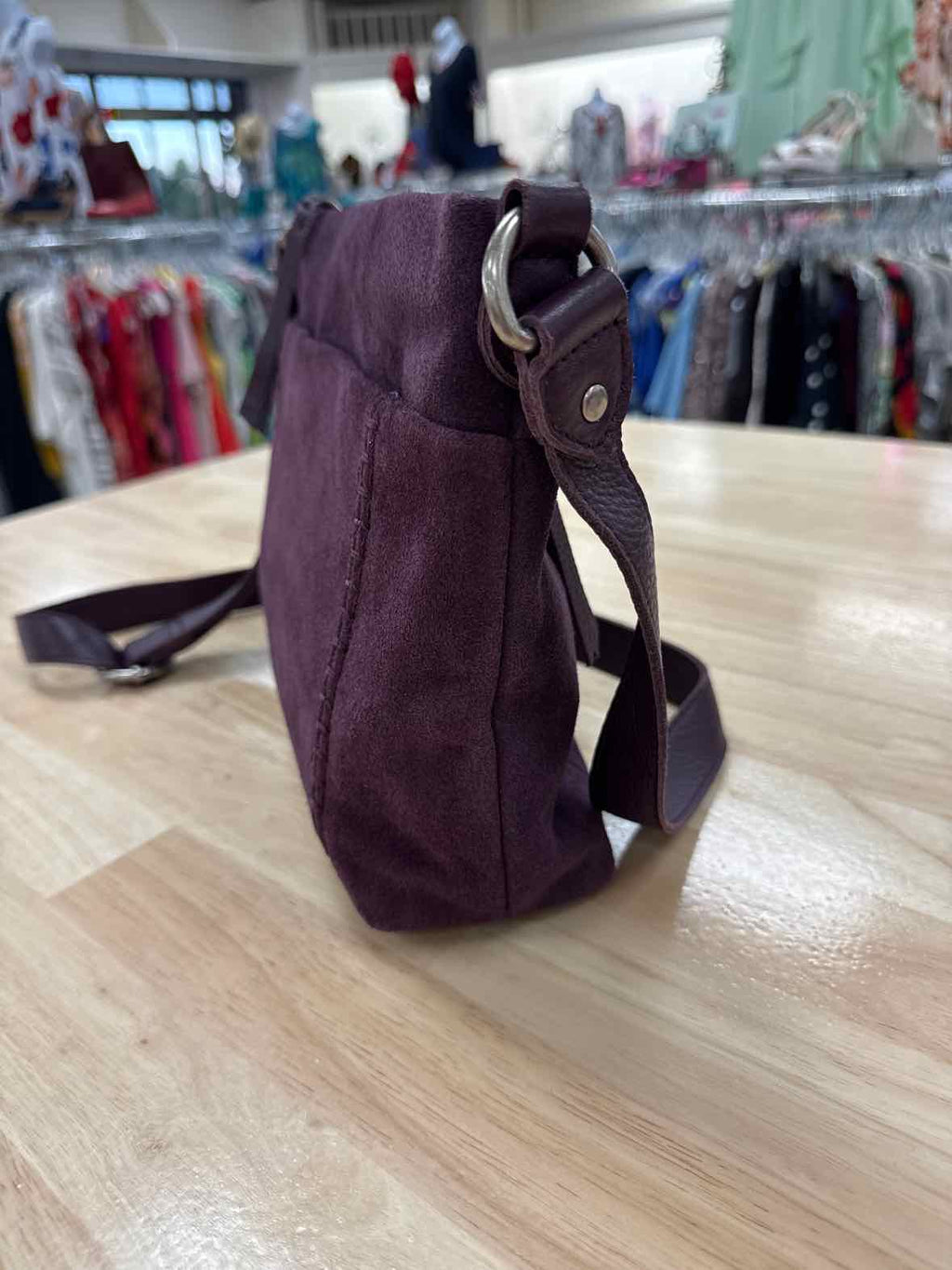 SAK Purple Melrose Leather Crossbody Preloved Handbag