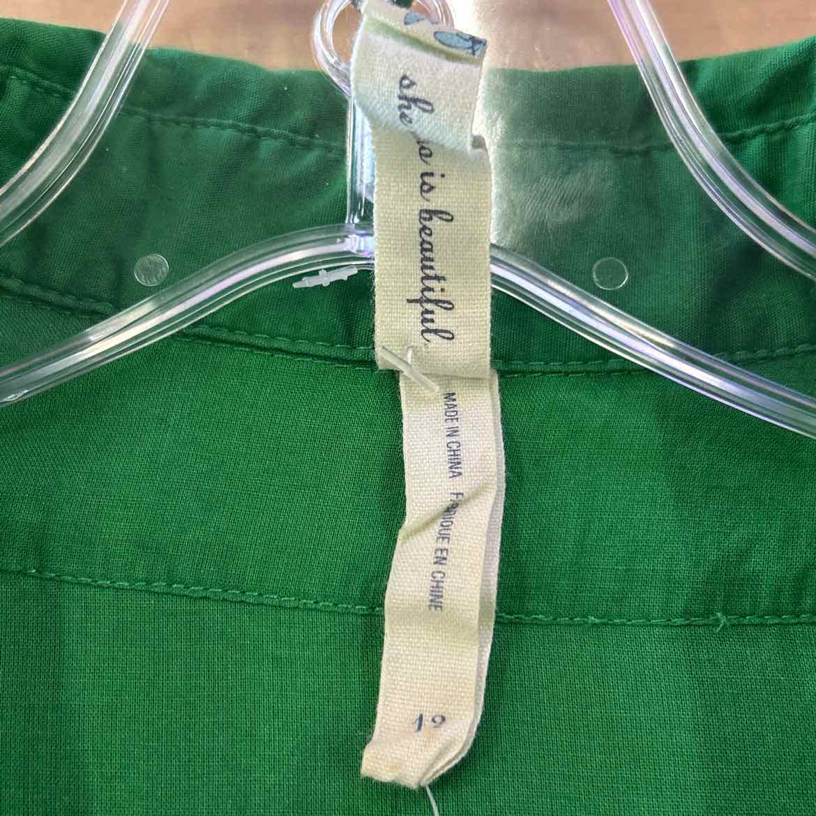 Maeve Size 12 Green Cotton Preloved Dress