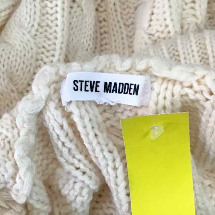 Steve Madden Size M Cream Knit Preloved Sweater