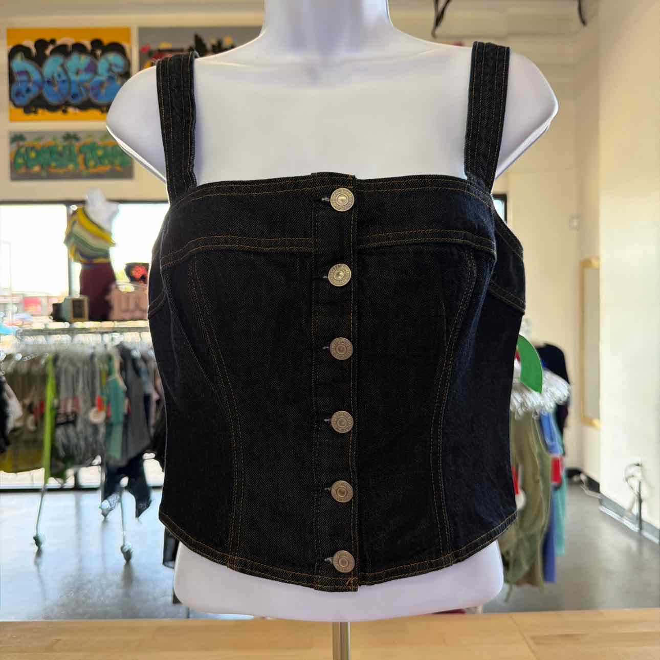 Levi's Size S Blue Denim Drea Tank NWT