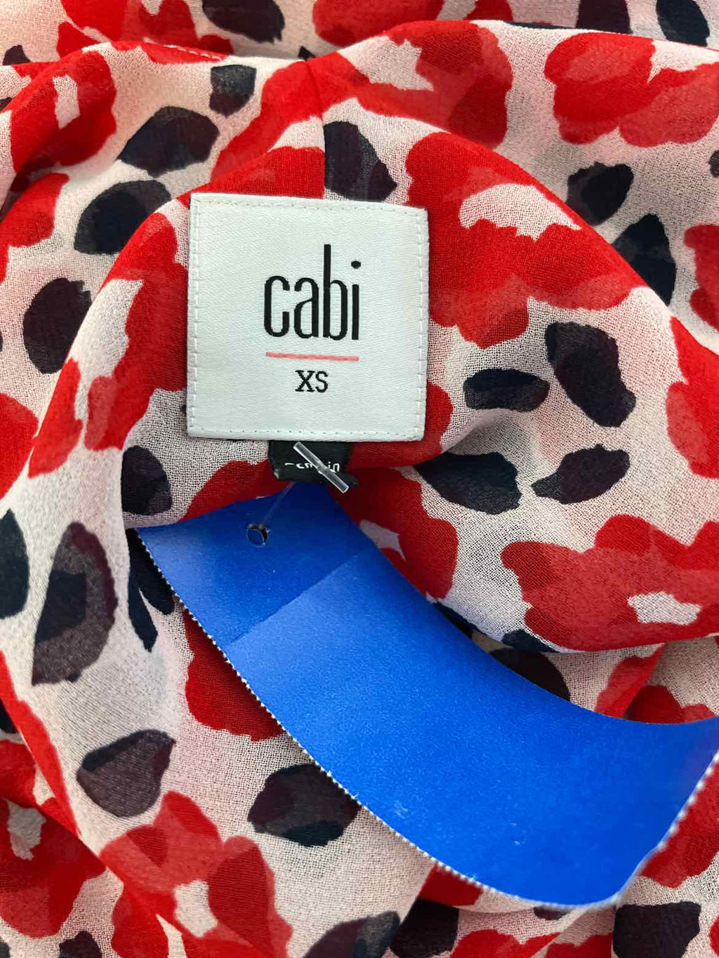 Cabi Size XS Red & Blue Sleeveless