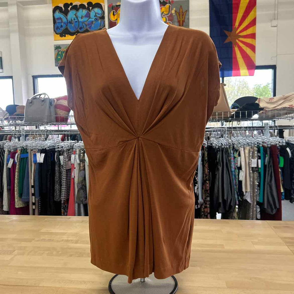 New York & Company Size XS Brown Preloved Blouse SS