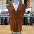 New York & Company Size XS Brown Preloved Blouse SS