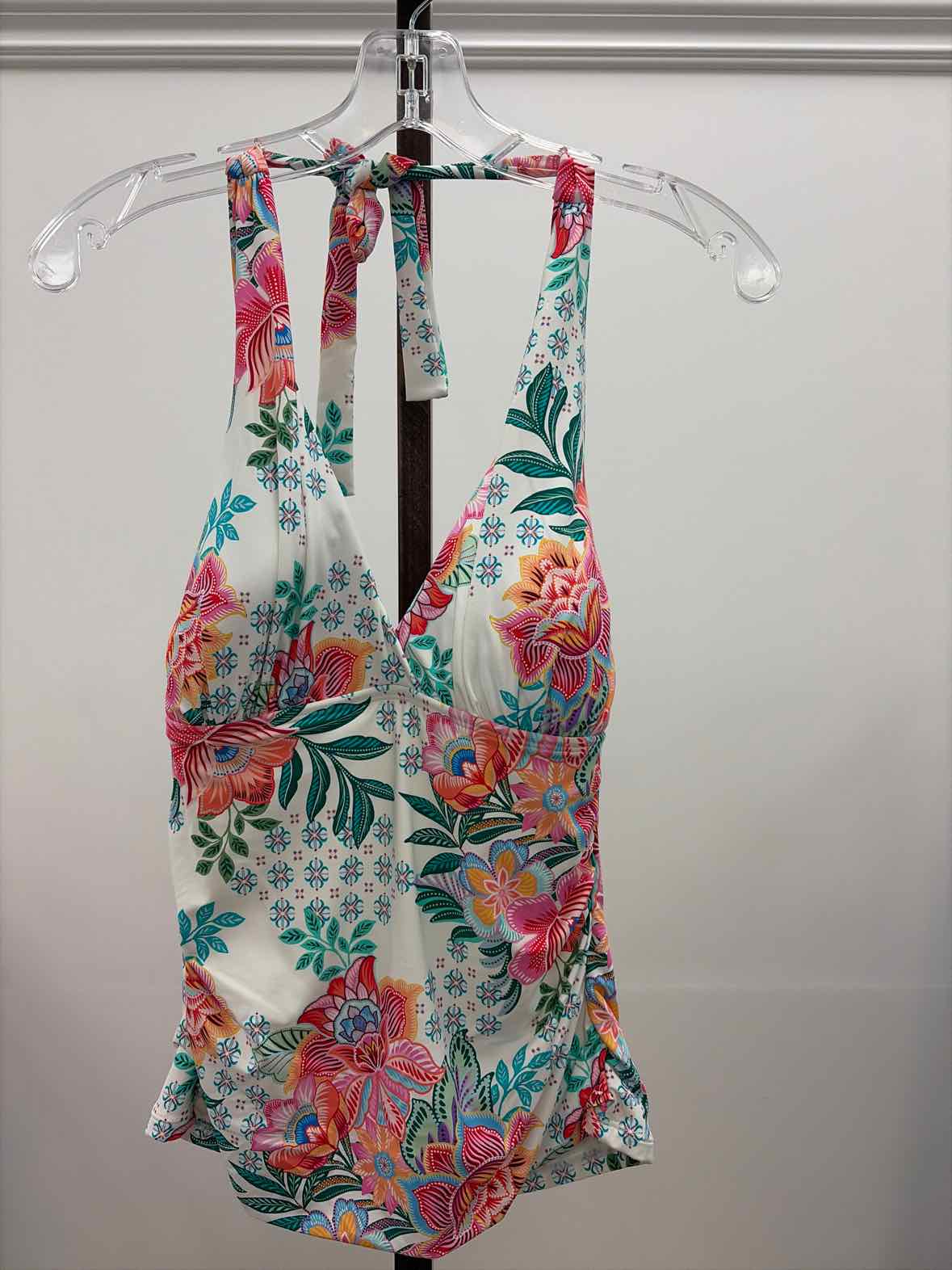 La Blanca Size 8 Rivera Resort Halter Goddess Tankini white