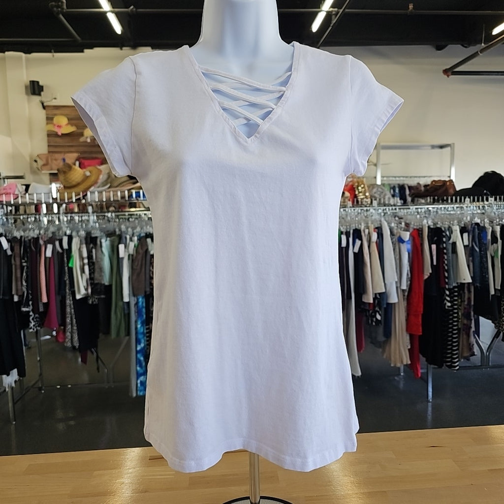 Splash Size L White Shirt