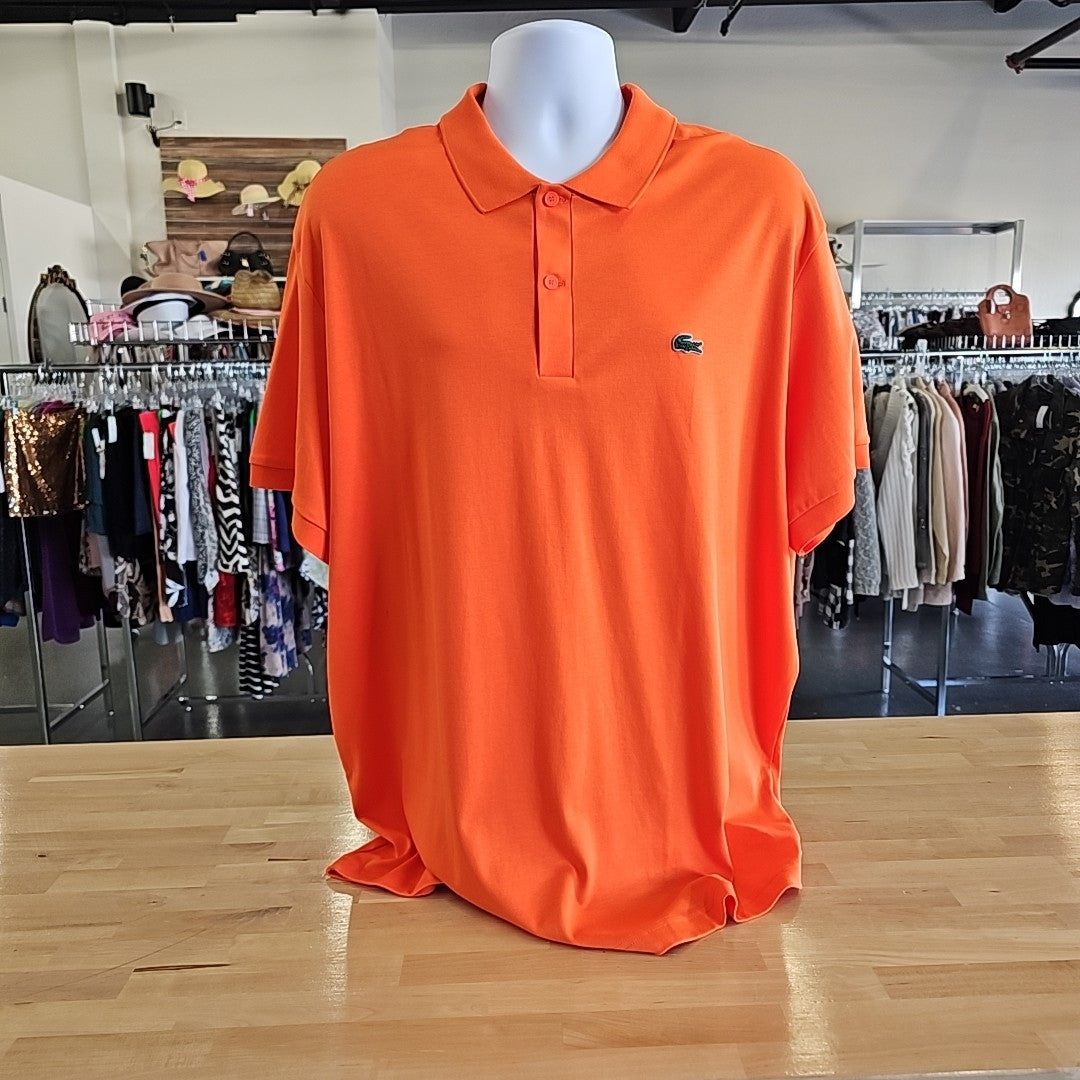 Lacoste Men's Size 4XLT Orange MENS Polo