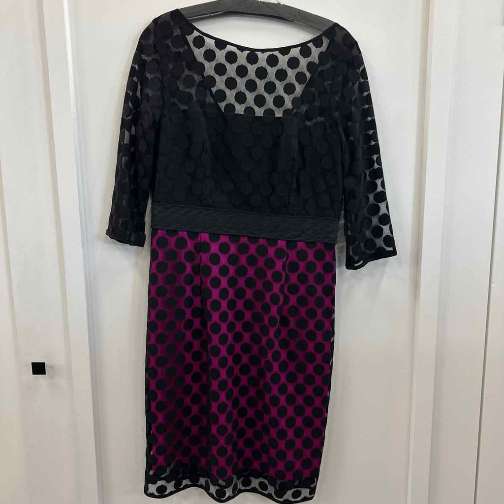 Milly Size 12 Black/Purple Dress