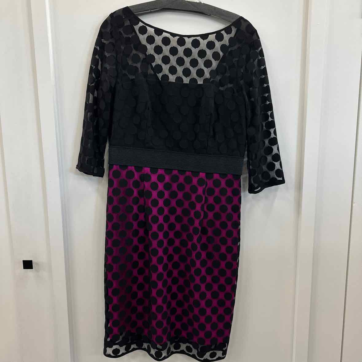 Milly Size 12 Black/Purple Dress