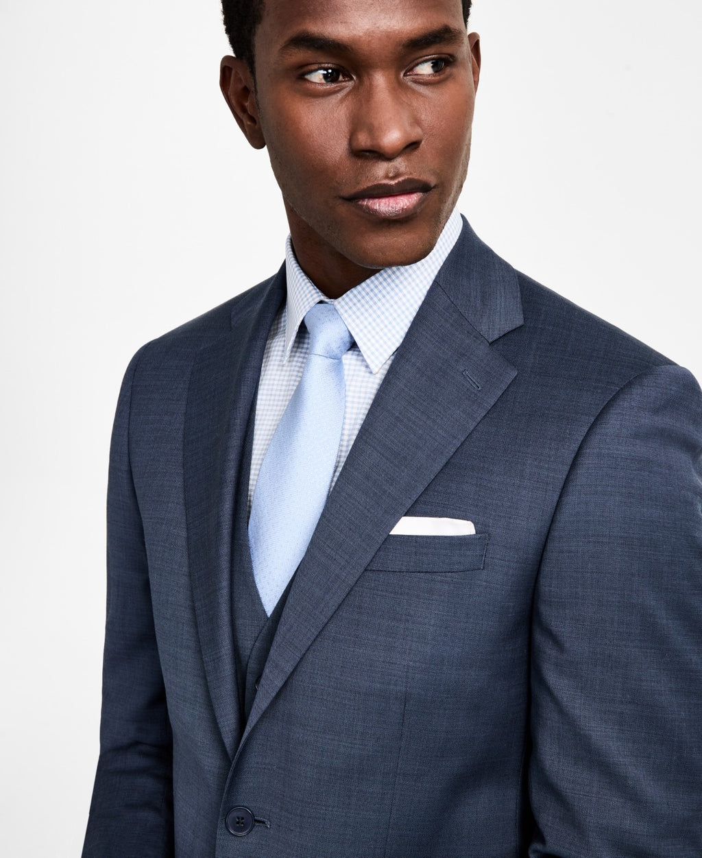 Calvin Klein Size 36R Slim Fit Suit Jacket - Blue - 36 R