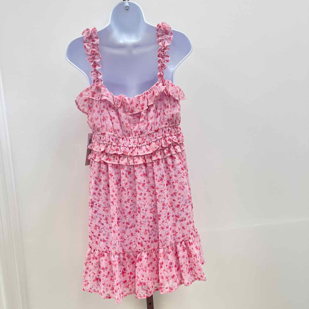 kingston grey Size XL Square-Neck Ruffle-Strap Mini Dress - Tender Touch Ditsy
