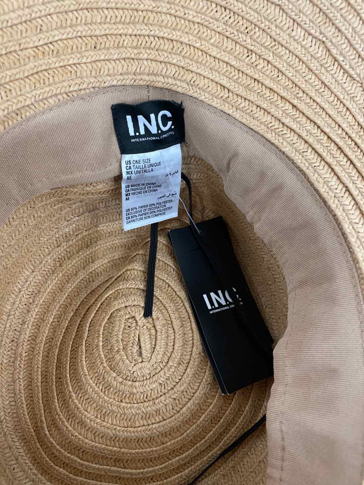 I.N.C. International Concepts Womens Downbrim Oversized Flo Tan ONE SIZE