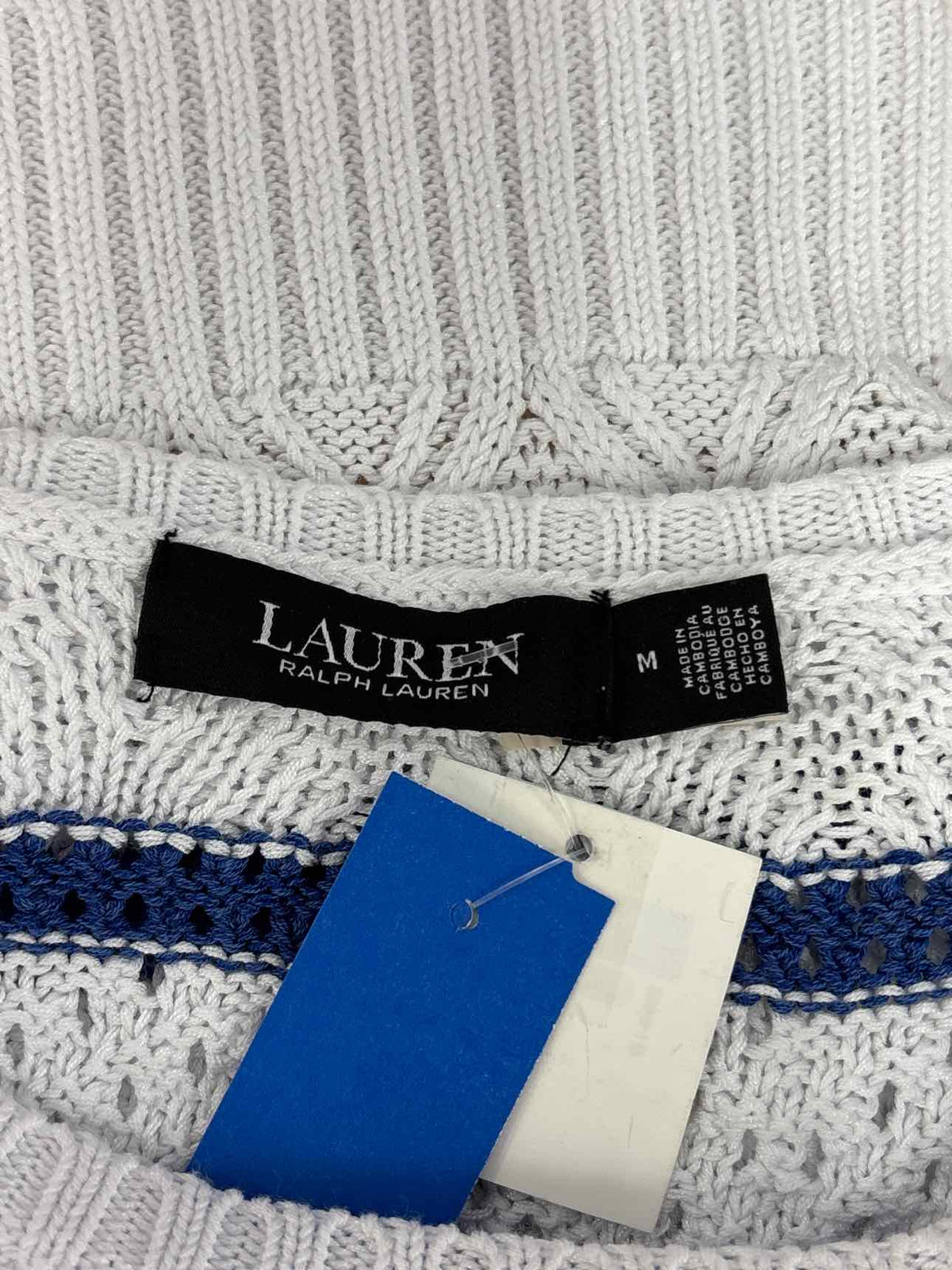 Lauren Ralph Lauren Women's Striped Pointelle Cotton-Blend Sweater