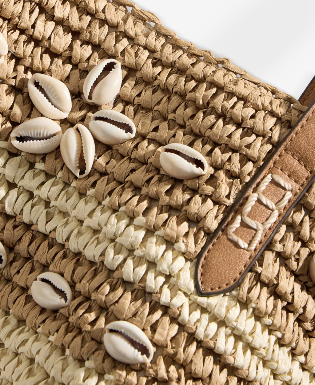 Style Co Extra-Large Shell Straw Tote Seashells