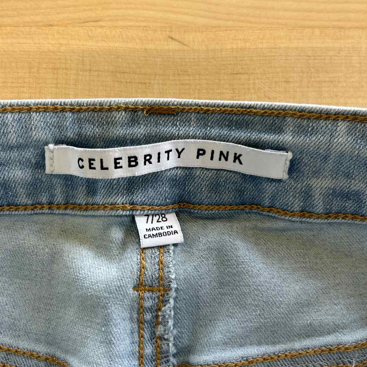 Celebrity Pink Juniors' Mid-Rise Cargo Skinny Jeans - Light Wash - 7