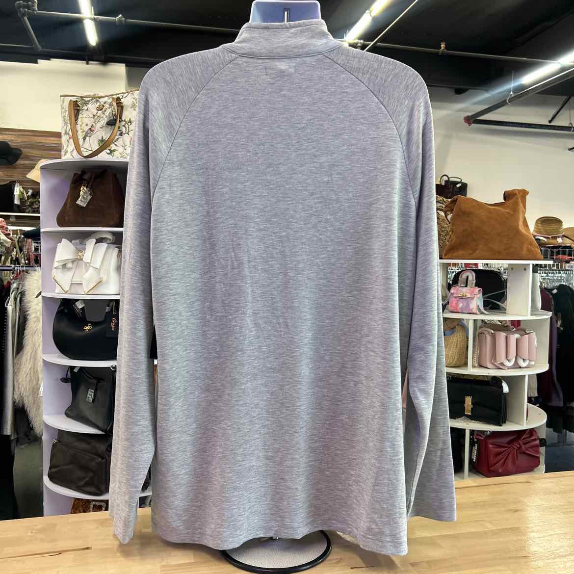Alfani Men's Alfatech Quarter-Zip Sweatshirt - Casual Grey - XL