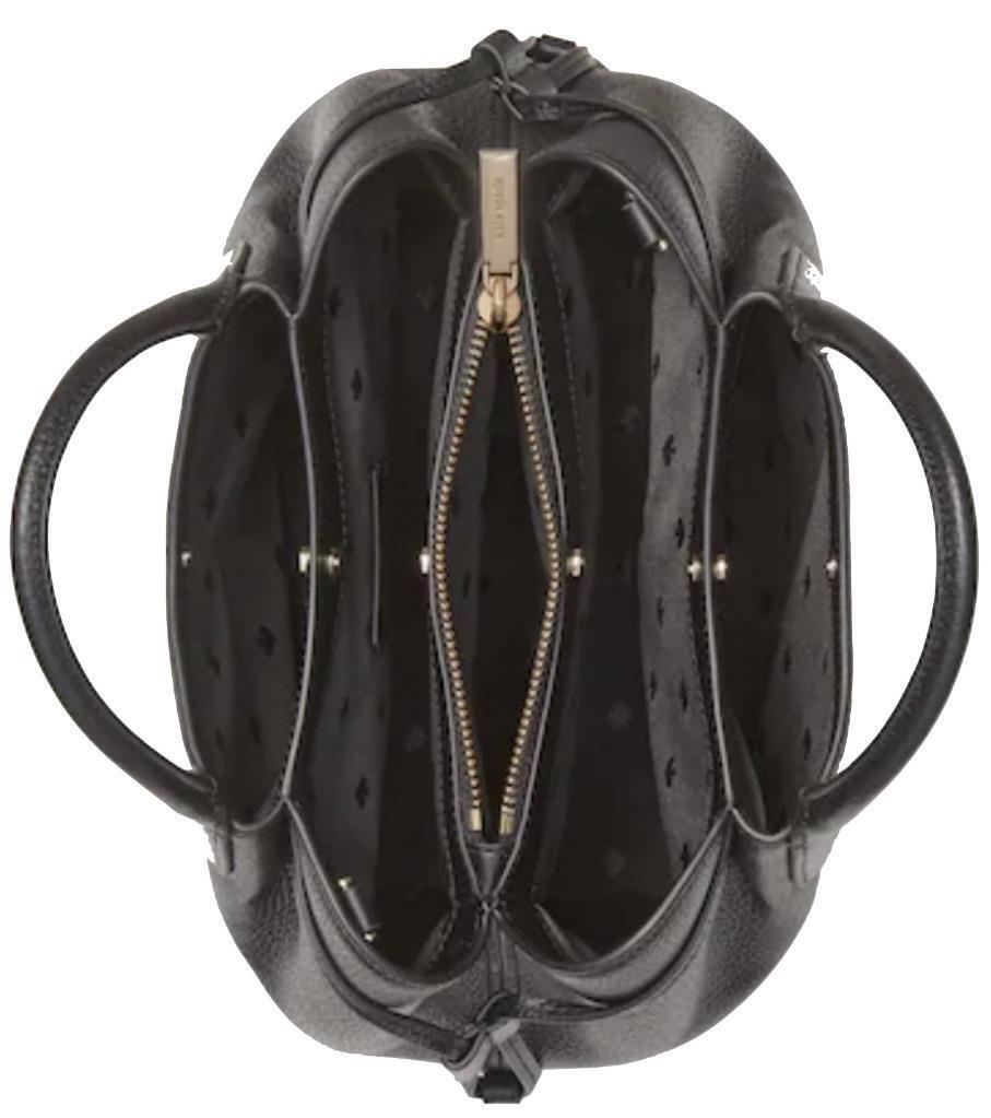 Kate Spade New York Womenâ€™s Pebbled Leather Dumpling Satchel Bag Black