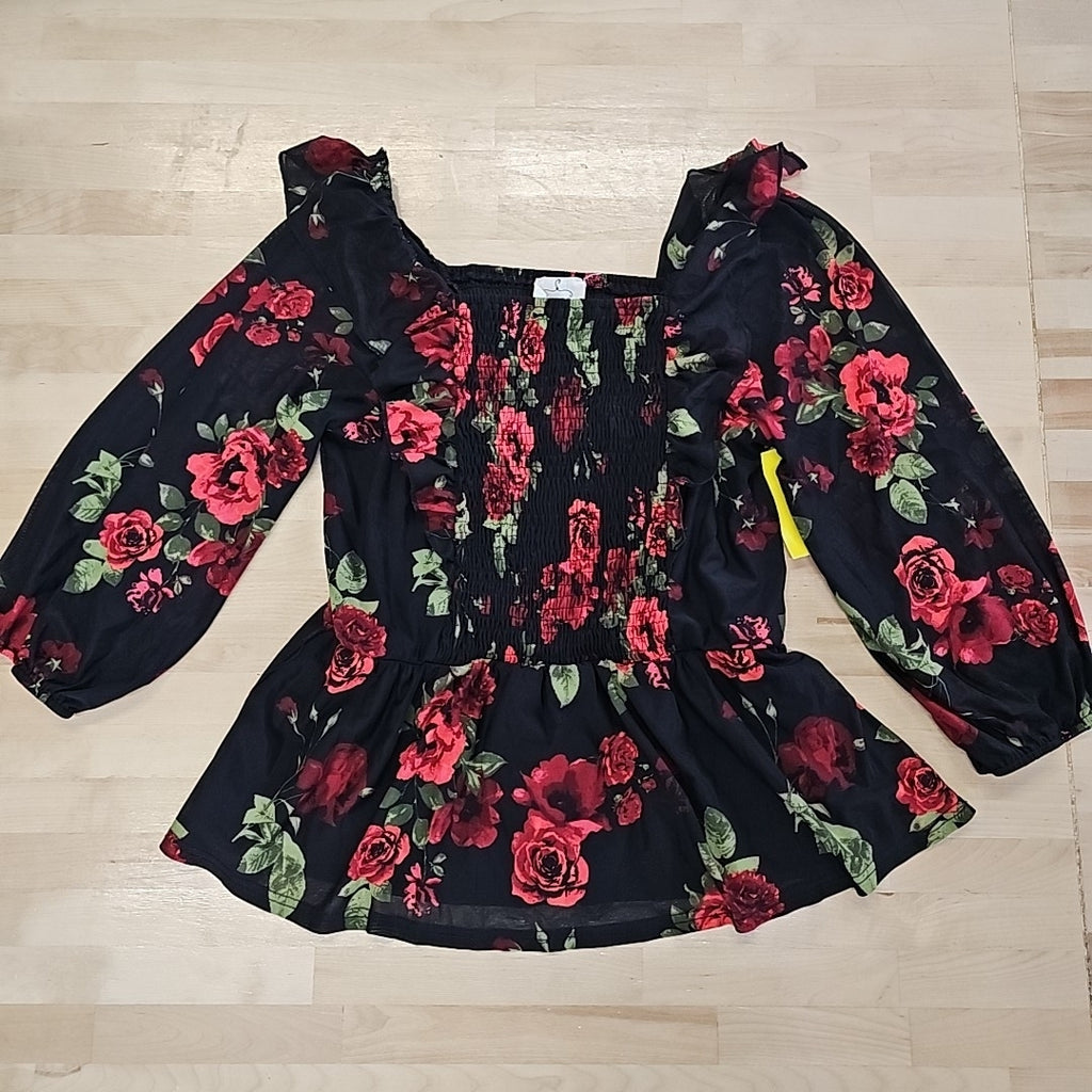 Ember Size L Red & black Blouse