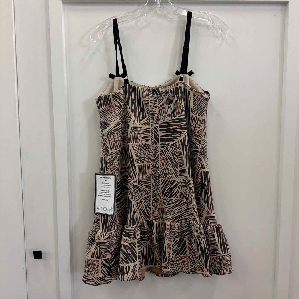 SENI & CADE Women's Juniors' Printed Sleeveless Drop Waist Dress